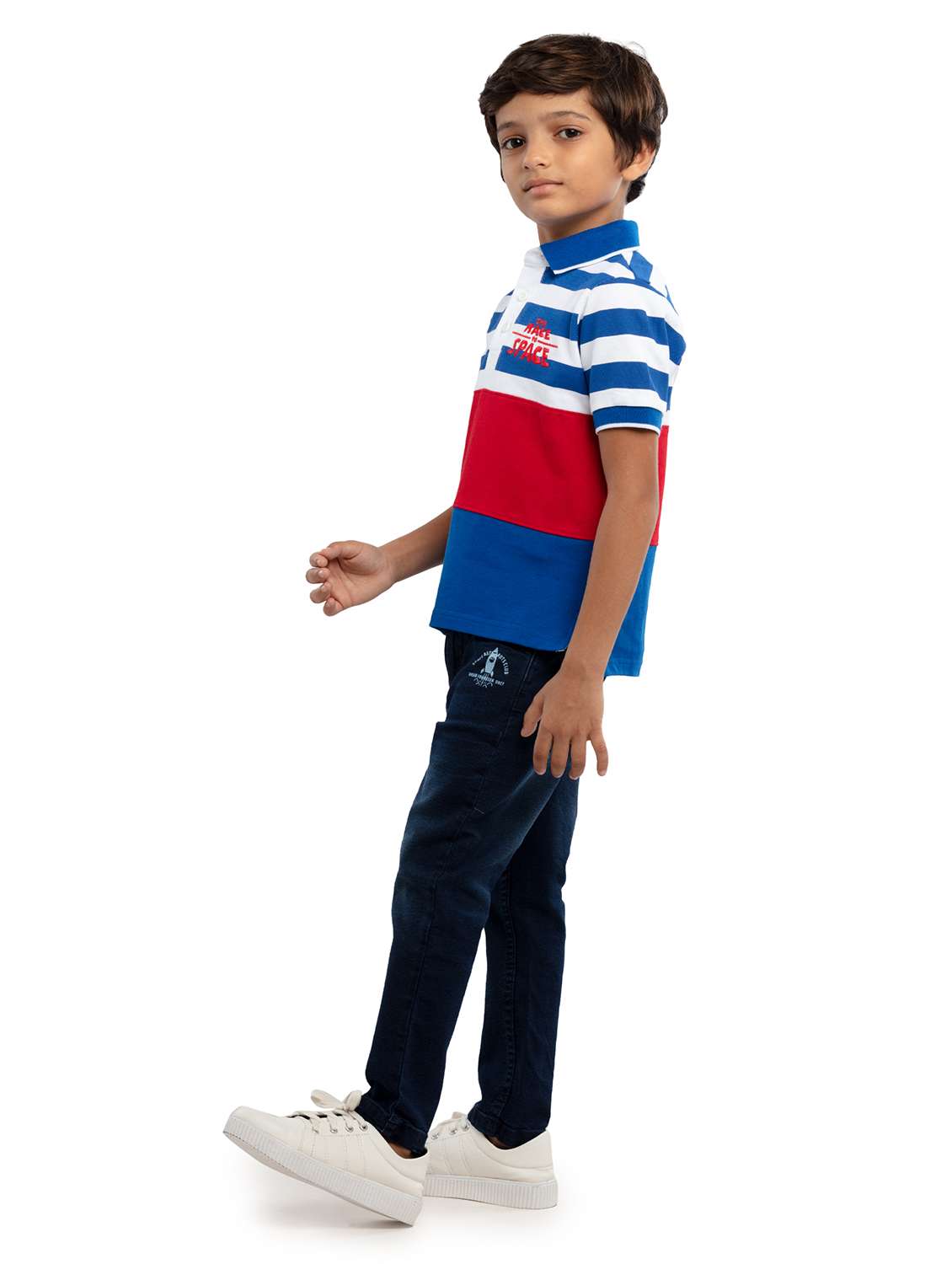 boys colorblocked short sleeve regular fit polo t-shirt - 22070959 -  Standard Image - 3