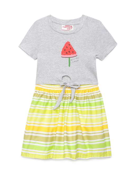 girls printed top and skirt set - 22071100 - Standard Image - 0