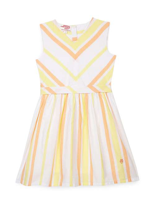 girls striped sleeveless it & flare dress - 22071123 - Standard Image - 0