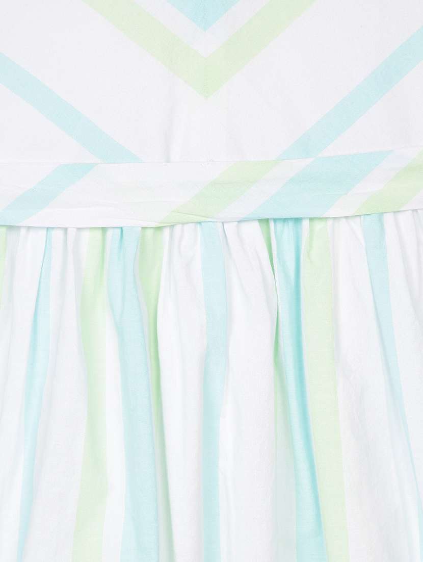 girls striped sleeveless fit & flare dress - 22071124 -  Standard Image - 3