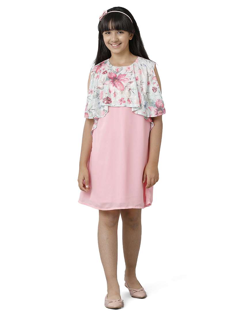 girls floral print sleeveless a-line dress - 22071141 - Standard Image - 3
