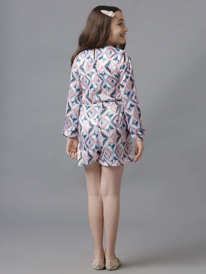 girls printed long sleeve playsuit - 22071145 -  Standard Image - 3