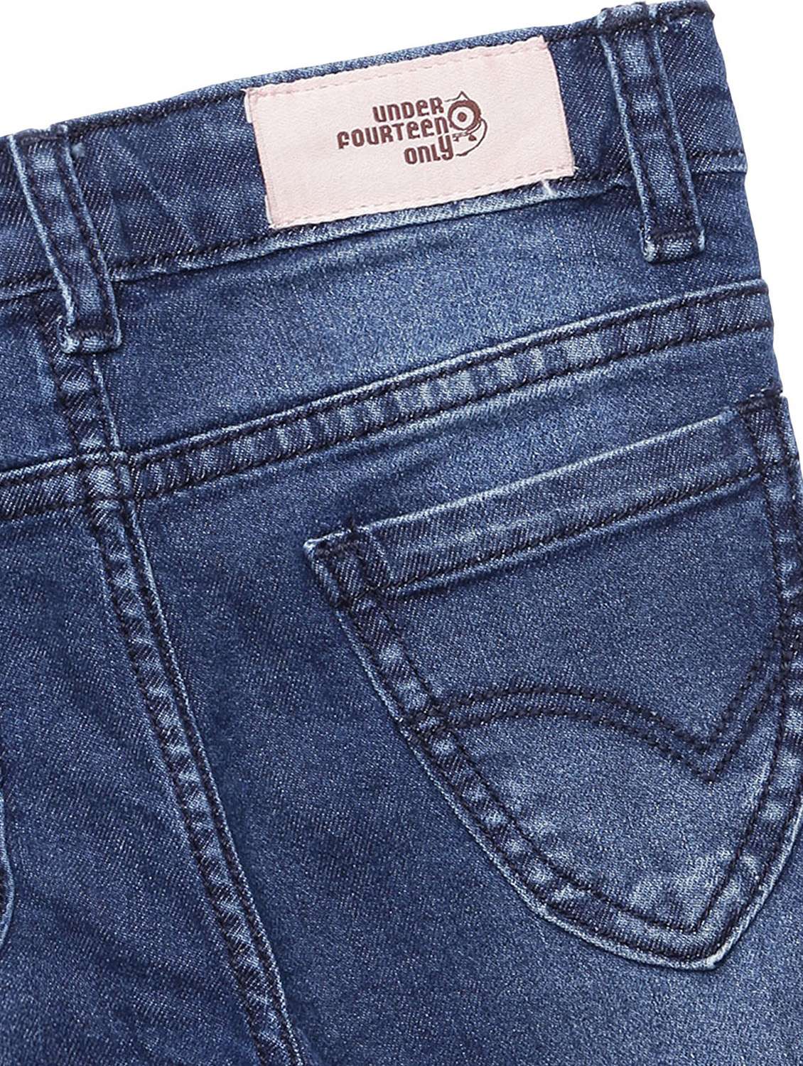 girls solid mid rise slim fit jean - 22071237 -  Standard Image - 3