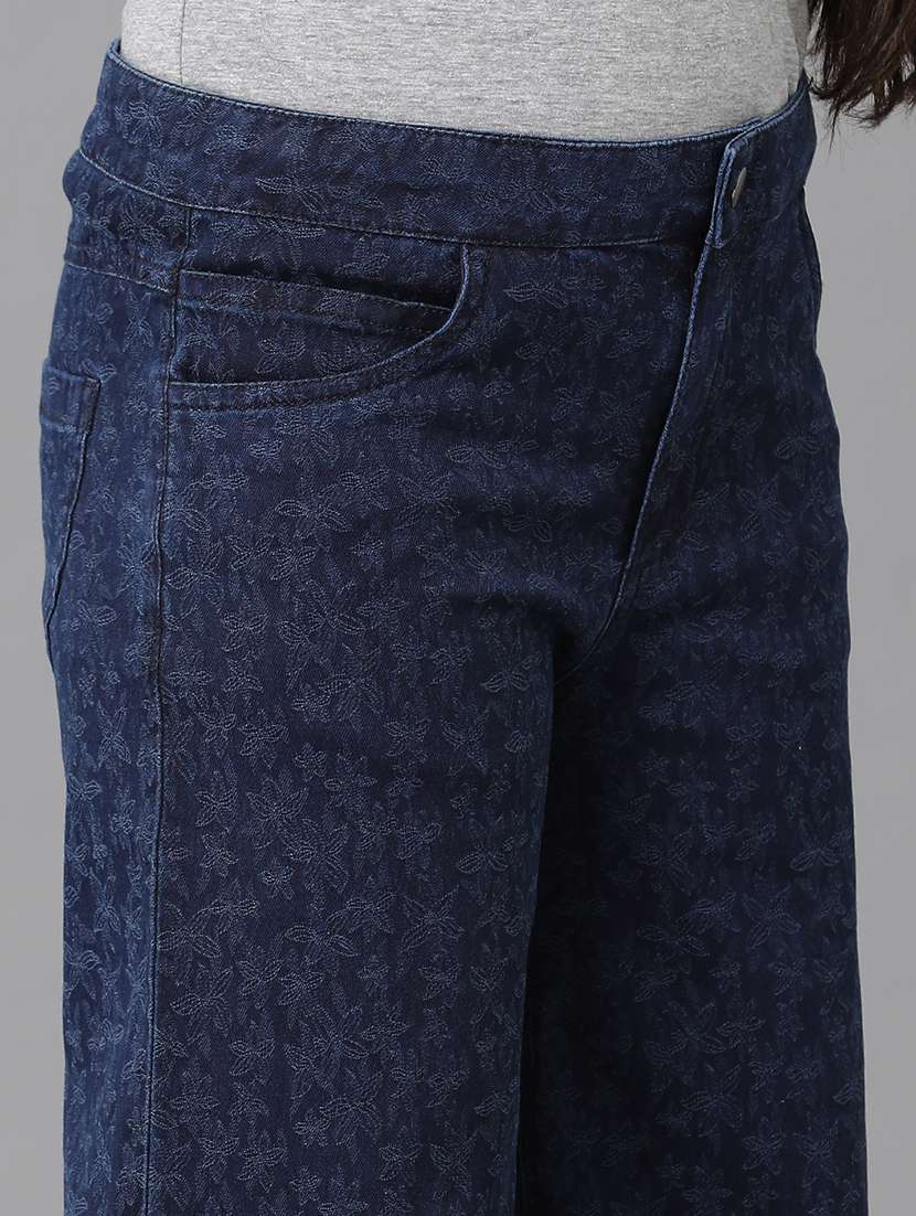 girls solid mid rise wide leg jeans - 22071240 -  Standard Image - 3