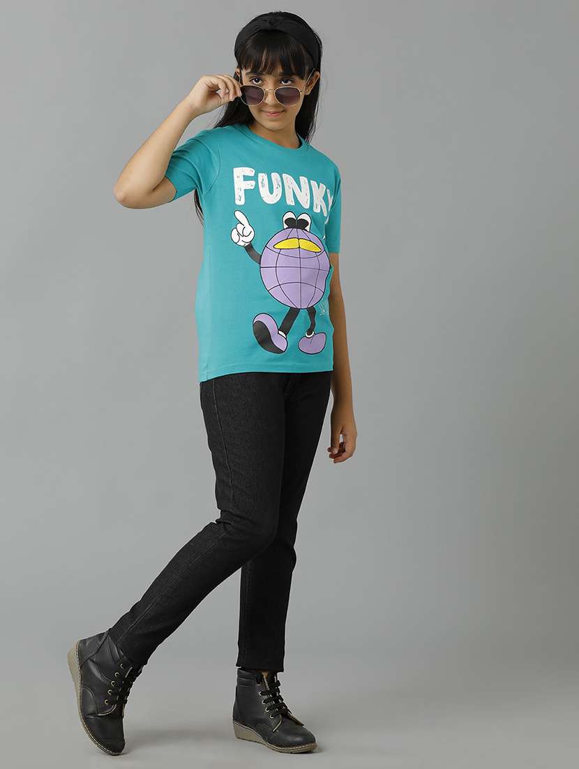 girls solid mid rise slim fit jean - 22071241 - Standard Image - 3