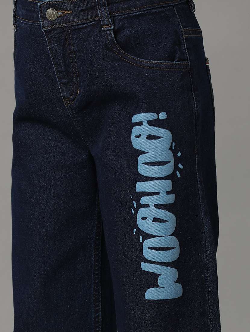 girls solid mid rise wide leg jeans - 22071260 -  Standard Image - 3