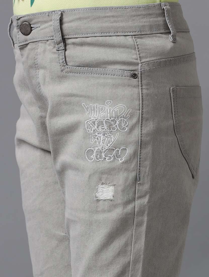 girls solid mid rise slim fit jean - 22071268 - Standard Image - 3