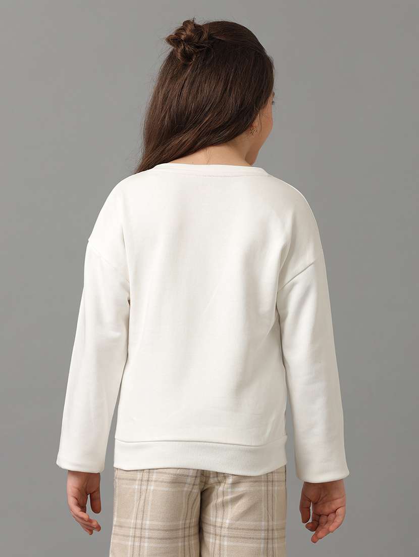 girls printed round neck long sleeve sweatshirt - 22071363 -  Standard Image - 3