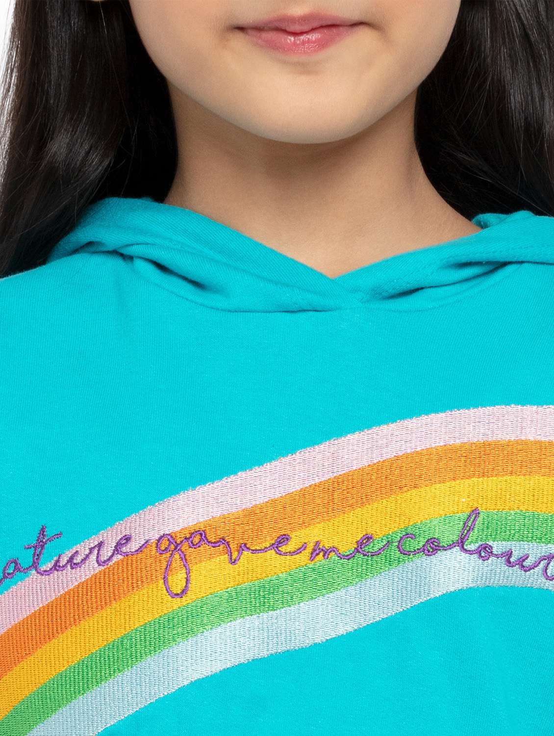 girls printed long sleeve hooded sweatshirt - 22071364 -  Standard Image - 3