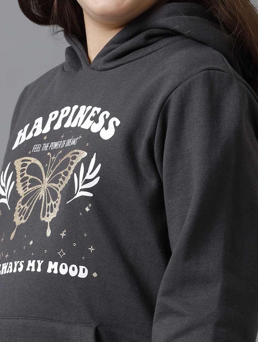 girls printed long sleeve hooded sweatshirt - 22071365 -  Standard Image - 3