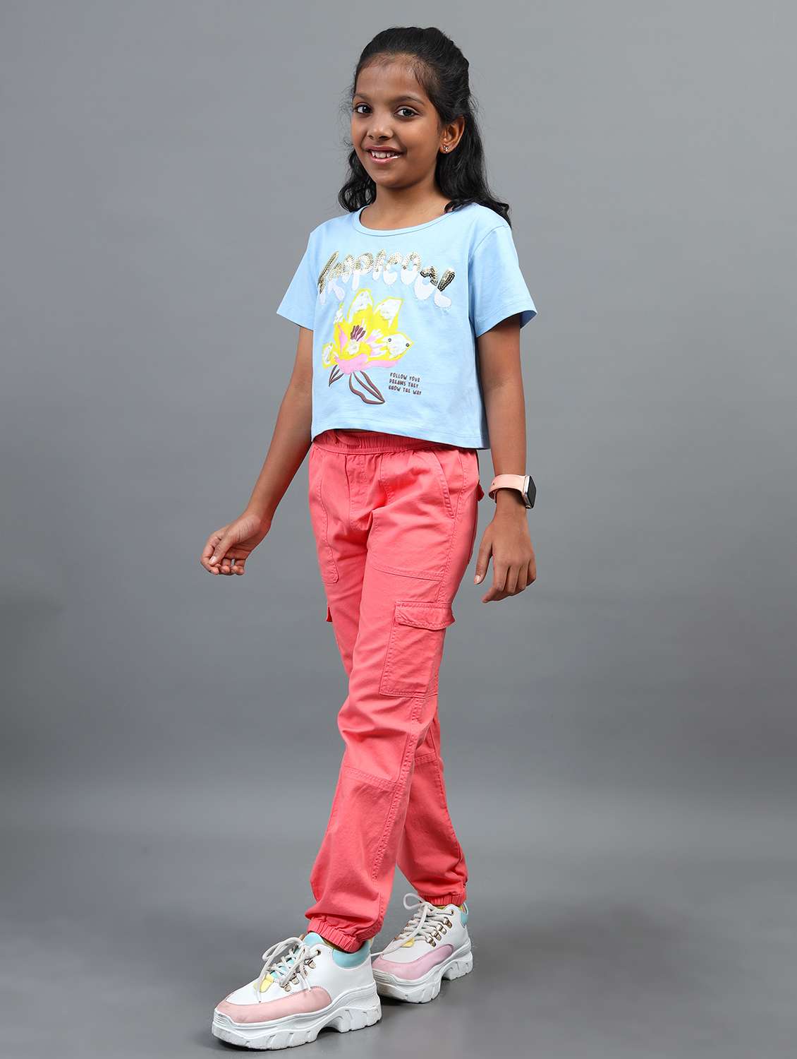 girls printed short sleeve regular fit tee - 22071384 -  Standard Image - 3