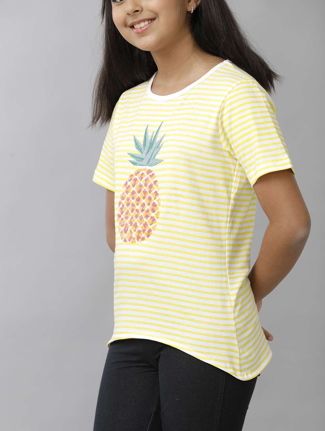 Girls Printed Short Sleeve Regular Fit Tee - 22071396 -  Standard Image - 5