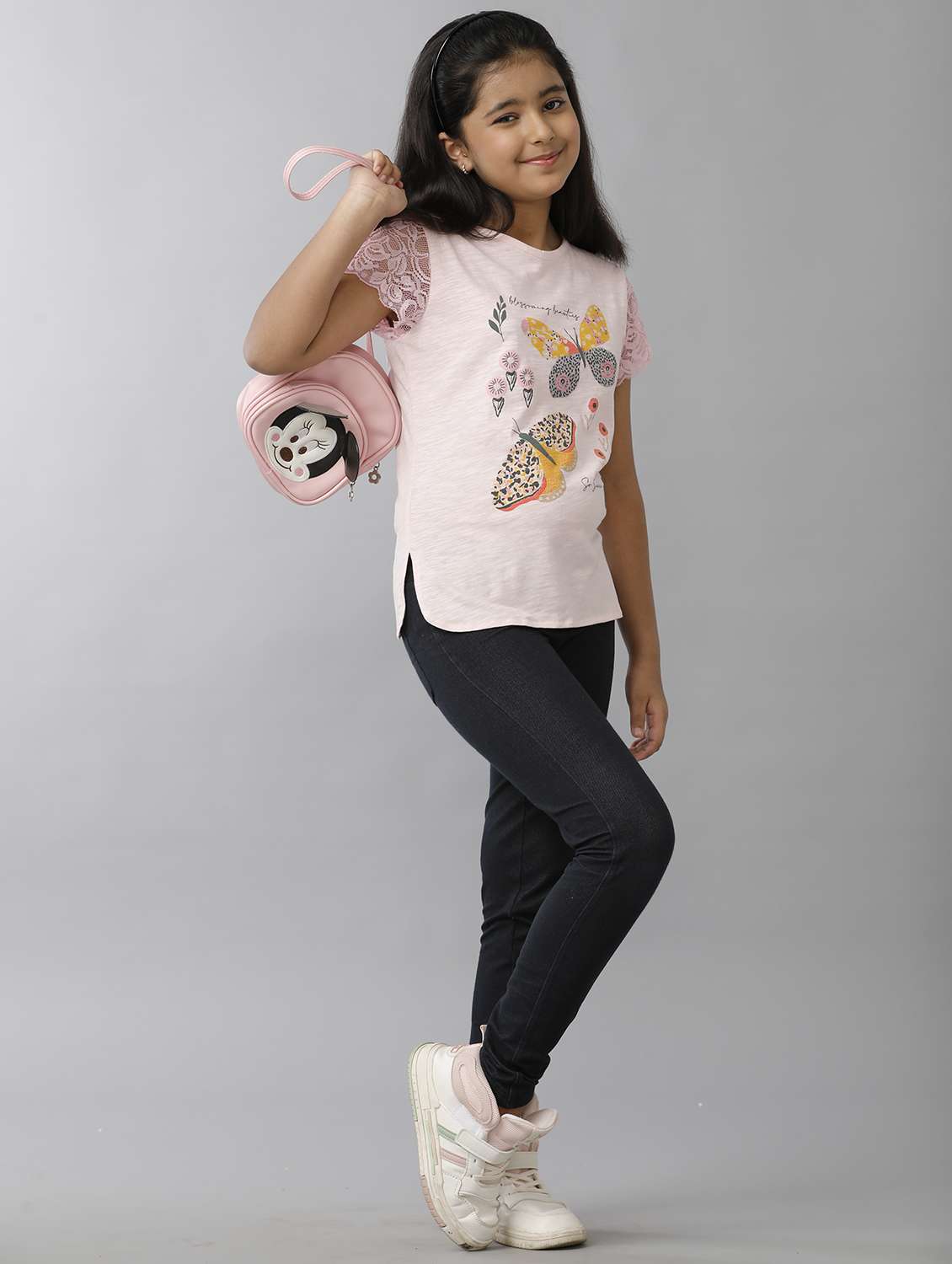 girls printed short sleeve regular fit tee - 22071397 -  Standard Image - 3