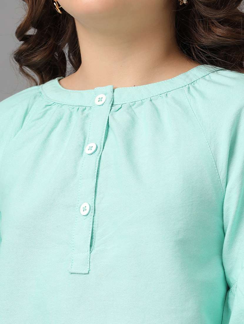 girls embroidered round neck top - 22071474 - Standard Image - 3