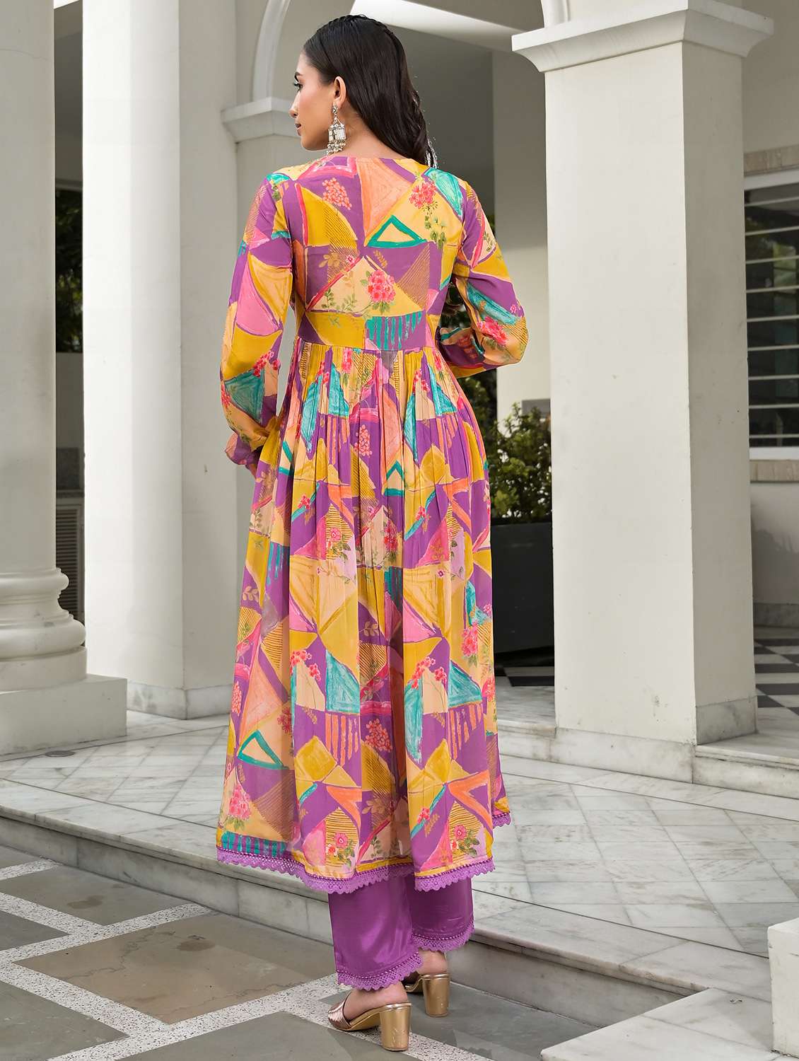 women long sleeve kurta pant with dupatta set - 22071549 - Standard Image - 5