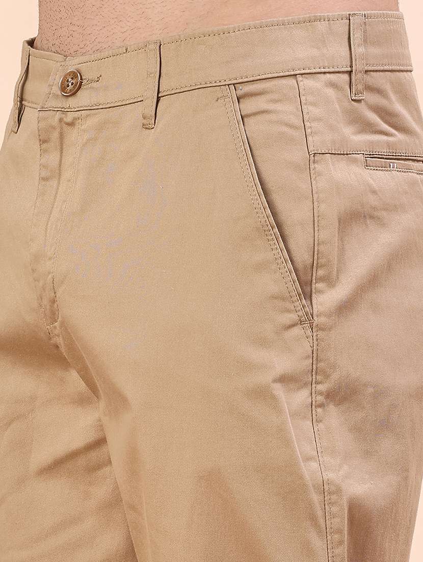 men solid mid rise chinos casual trouser - 22071669 -  Standard Image - 5