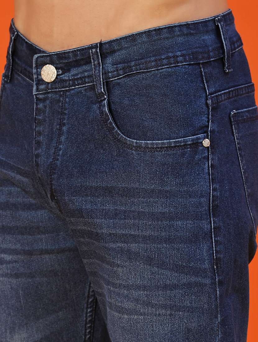men washed mid rise full length slim fit jeans - 22071728 -  Standard Image - 5