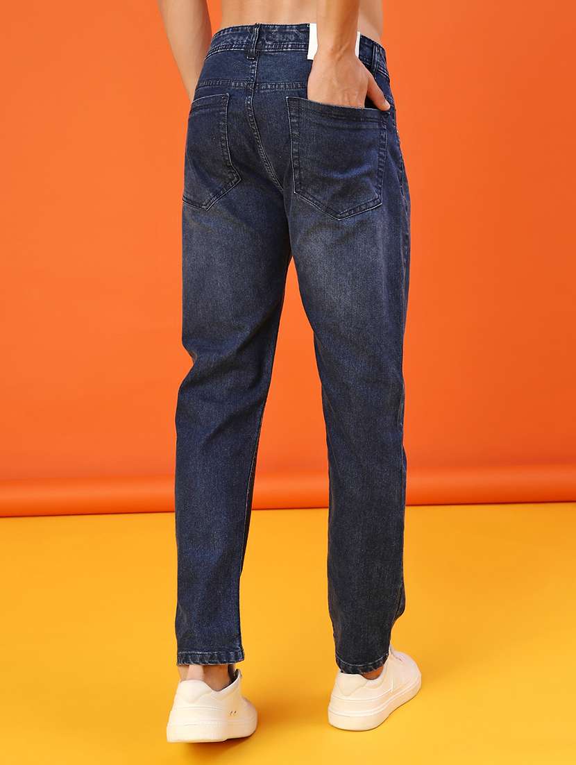 men washed mid rise full length slim fit jeans - 22071729 -  Standard Image - 3