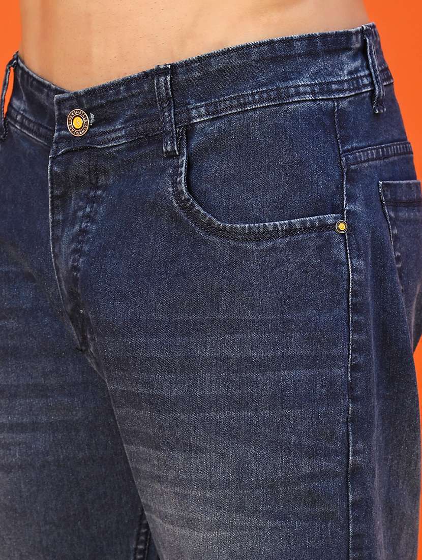 men washed mid rise full length slim fit jeans - 22071729 -  Standard Image - 5