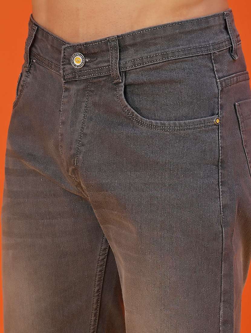men washed mid rise full length slim fit jeans - 22071730 -  Standard Image - 5