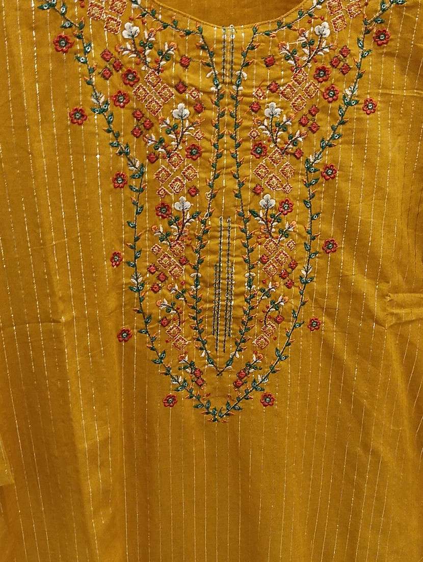 women striped three quarter sleeve straight kurta - 22071819 -  Standard Image - 3