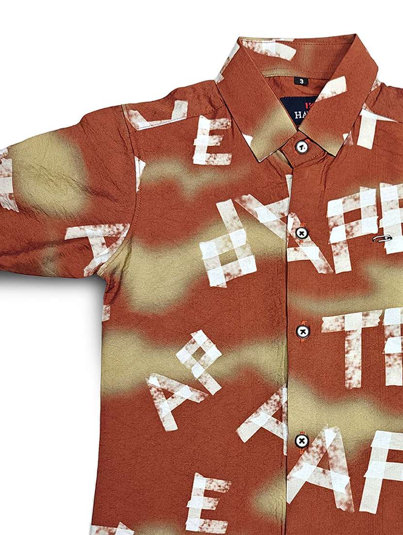boys printed collared long sleeve shirt - 22072046 - Standard Image - 3