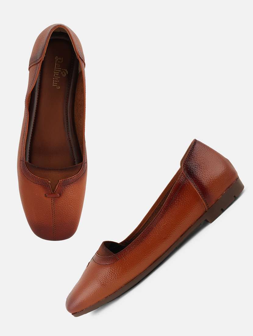 women brown slip on ballerina - 22072119 - Standard Image - 5