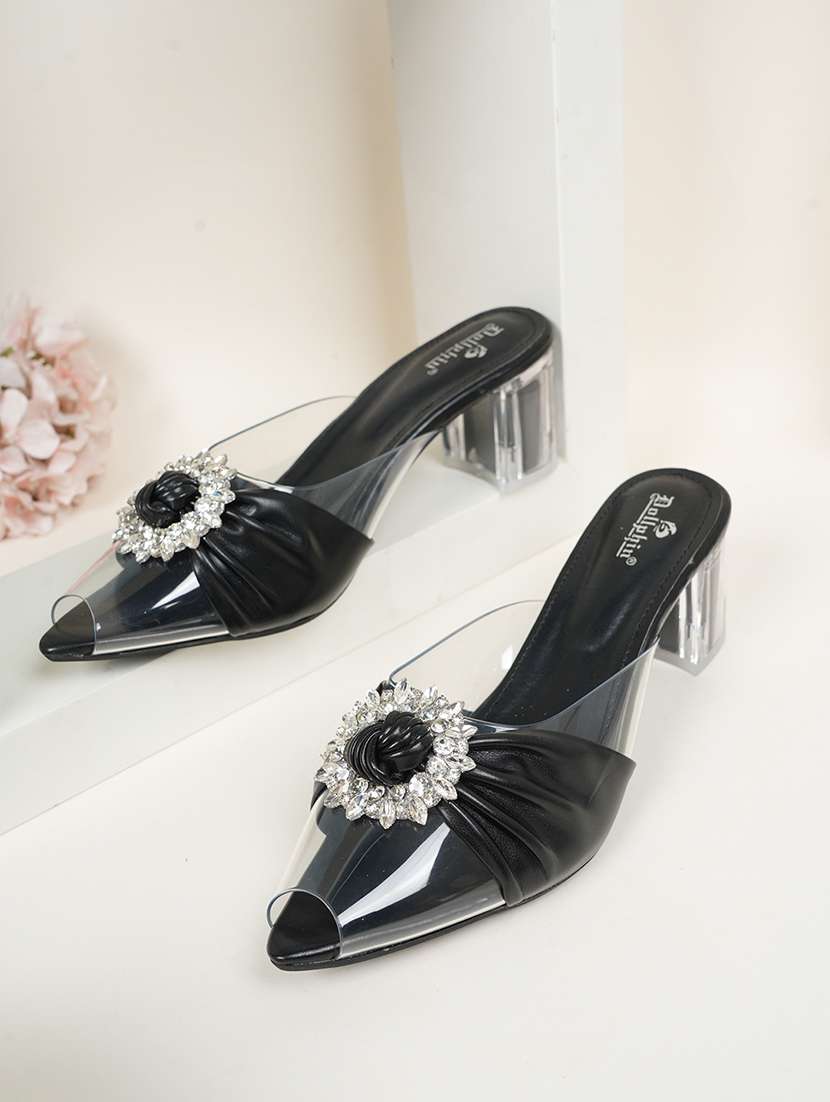 women black slip on sandal - 22072130 - Zoom Image - 0