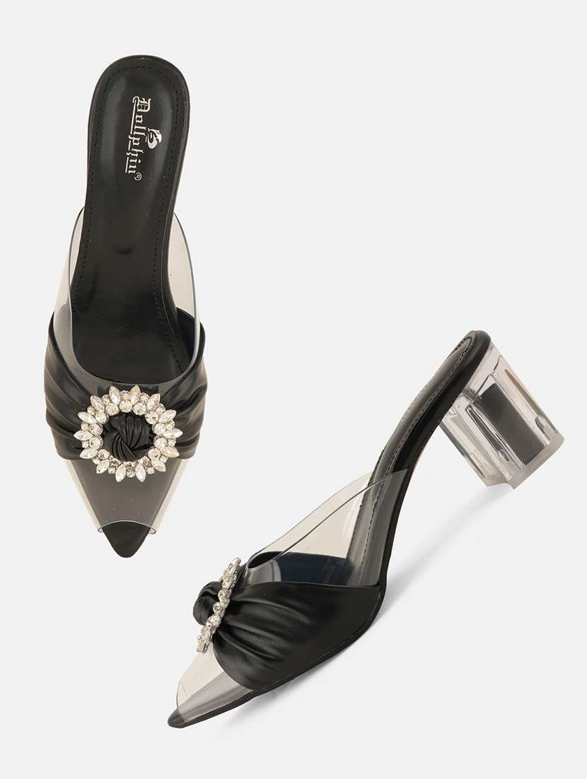 women black slip on sandal - 22072130 - Standard Image - 5