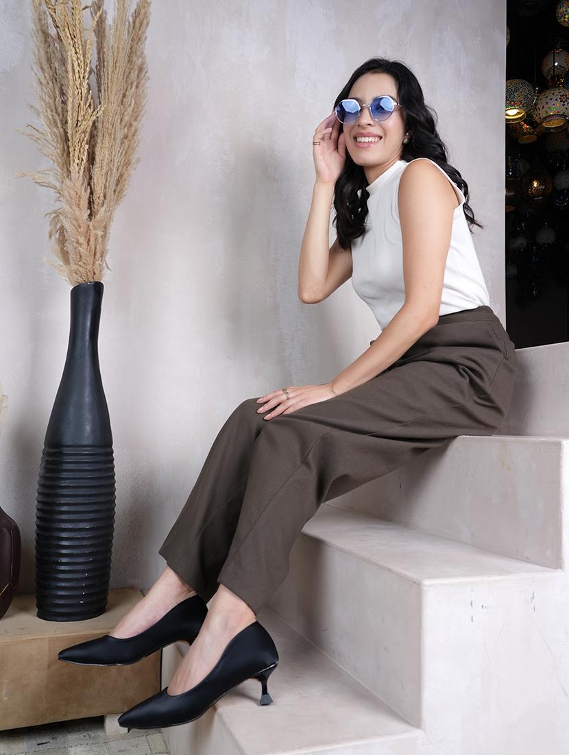women black slip on pump - 22072149 - Standard Image - 3