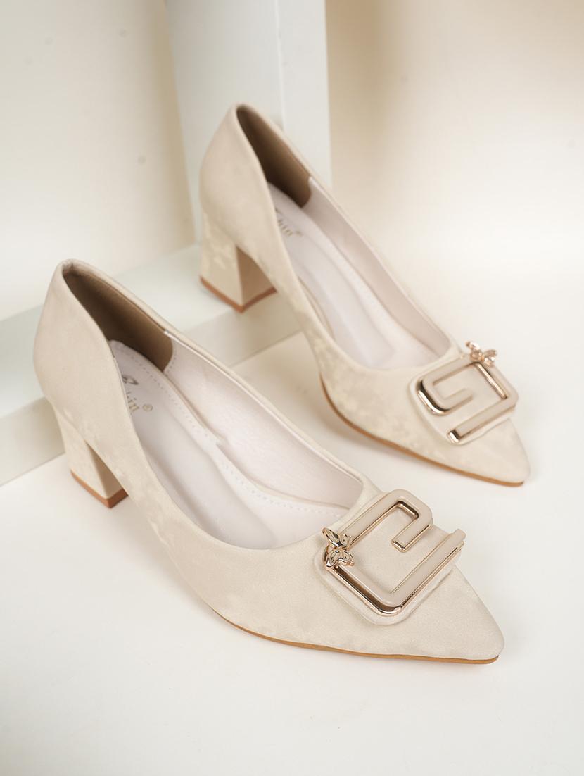 women cream slip on pump - 22072152 - Zoom Image - 0