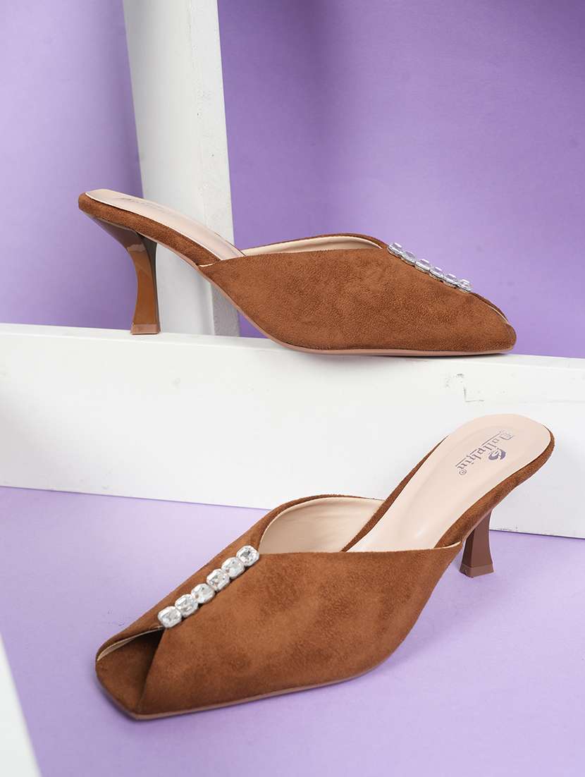 women brown slip on mule - 22072160 -  Zoom Image - 0