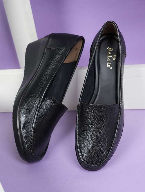 women black slip on platforms wedge - 22072173 - Standard Image - 0