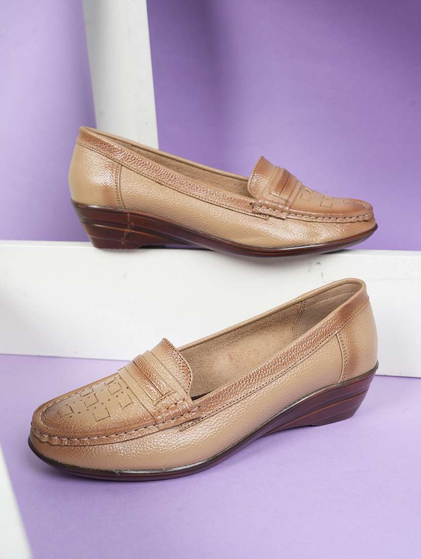 women beige slip on platform wedge - 22072177 -  Zoom Image - 0