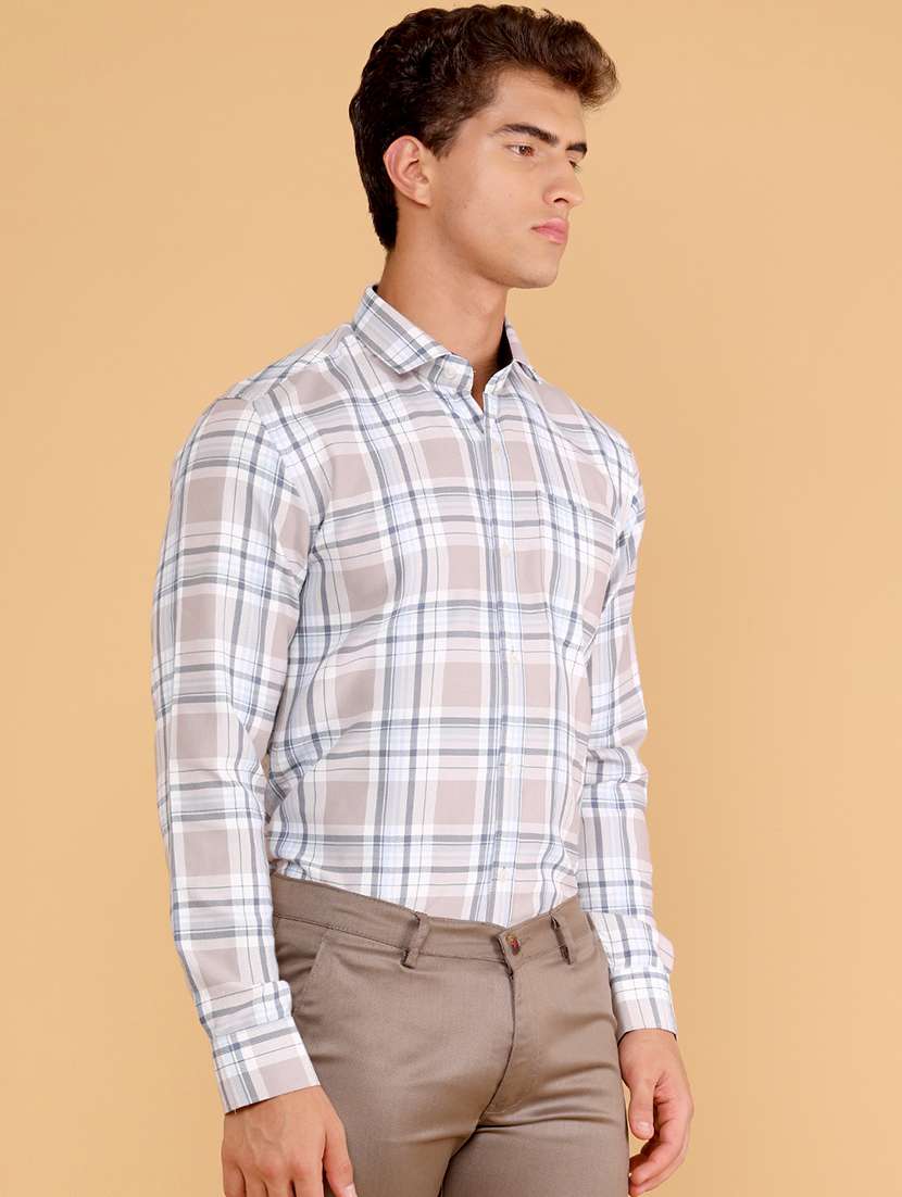 grey cotton casual shirt