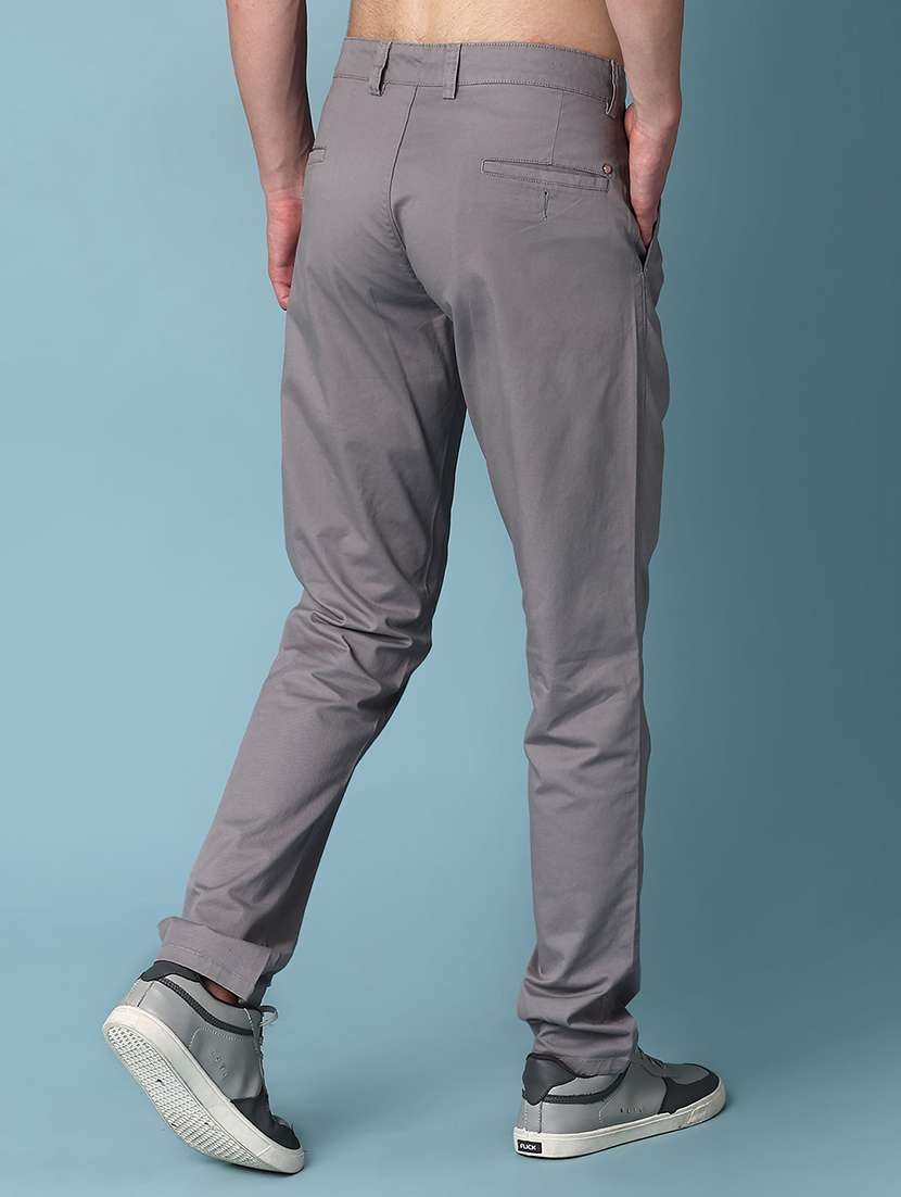 men solid mid rise chinos casual trouser - 22072310 -  Standard Image - 3