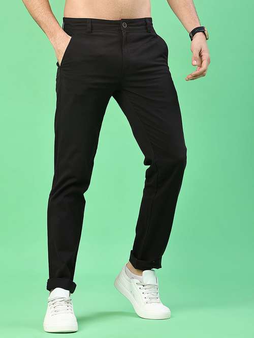 men solid mid rise chinos casual trouser - 22072311 -  Standard Image - 0
