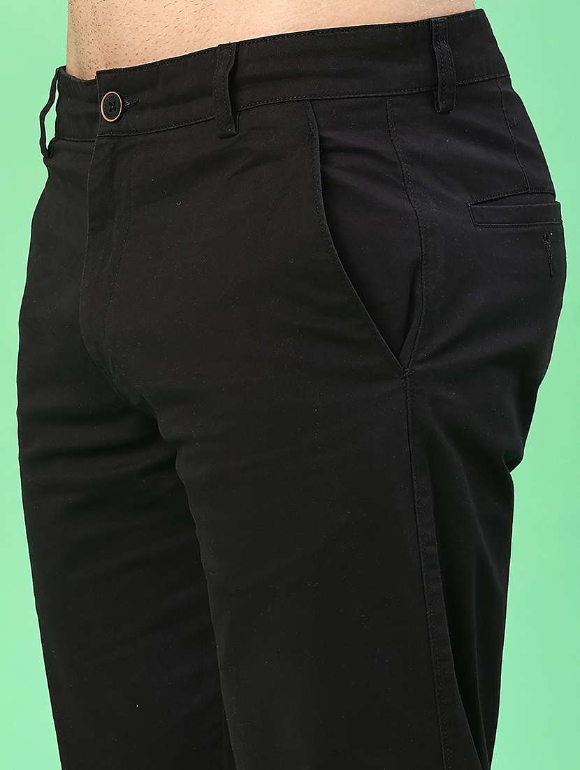 men solid mid rise chinos casual trouser - 22072311 -  Standard Image - 5