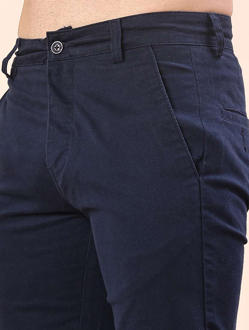 men solid mid rise chinos casual trouser - 22072355 -  Standard Image - 5