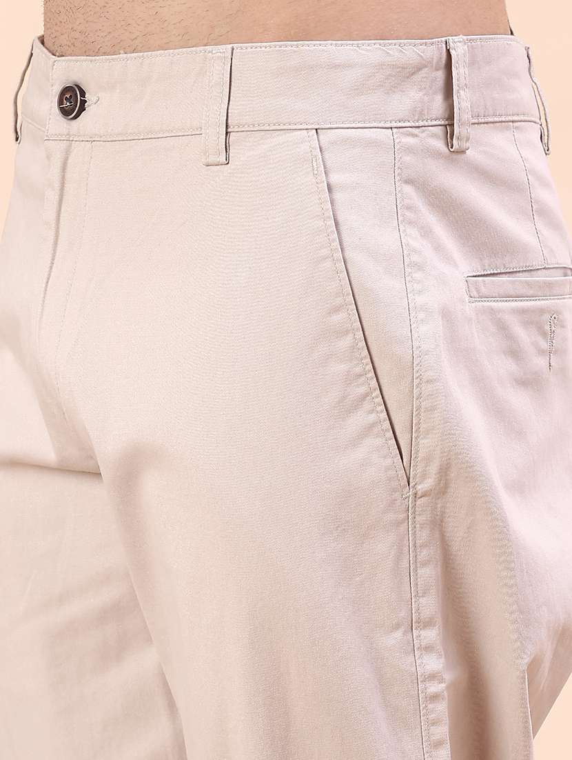 men solid mid rise chinos casual trouser - 22072356 -  Standard Image - 5