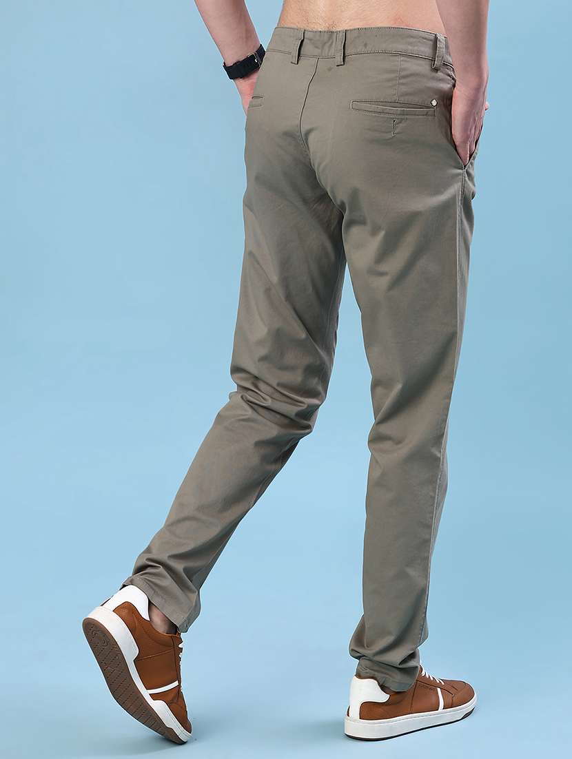 men solid mid rise chinos casual trouser - 22072357 -  Standard Image - 3
