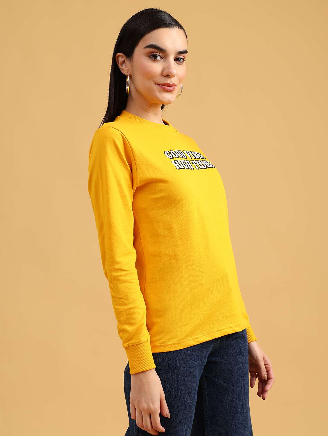 women printed long sleeve sweatshirt - 22072372 -  Standard Image - 3