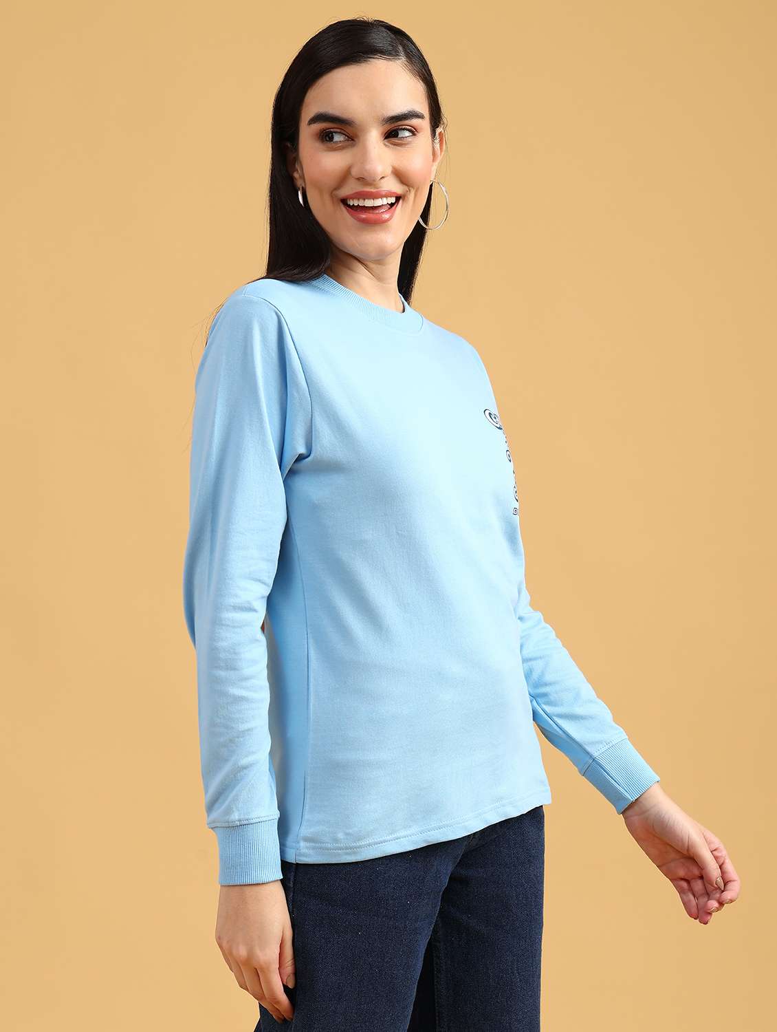 women printed long sleeve sweatshirt - 22072373 -  Standard Image - 3