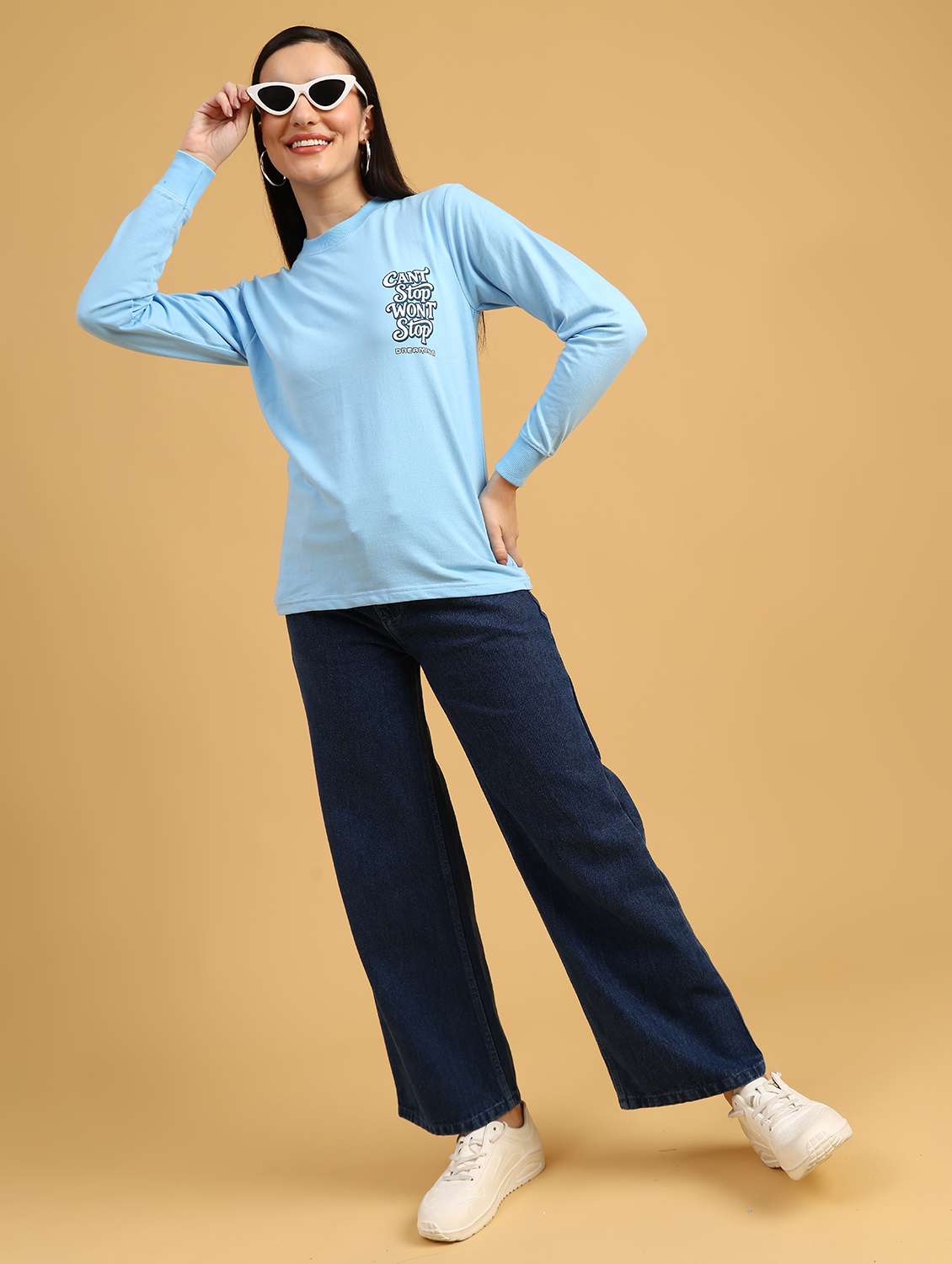 women printed long sleeve sweatshirt - 22072373 -  Standard Image - 5