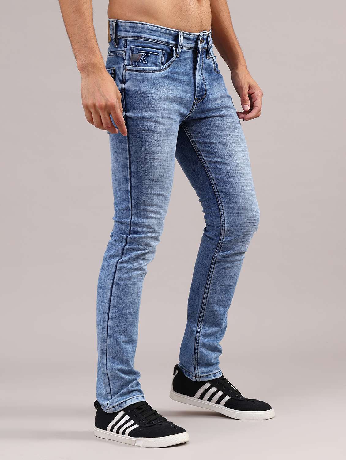 men solid mid rise slim fit jean - 22072506 -  Standard Image - 3