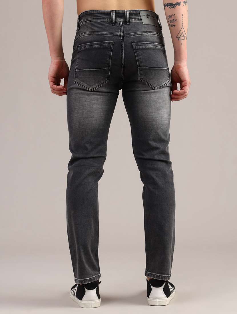 men washed mid rise full length slim fit jeans - 22072533 -  Standard Image - 3