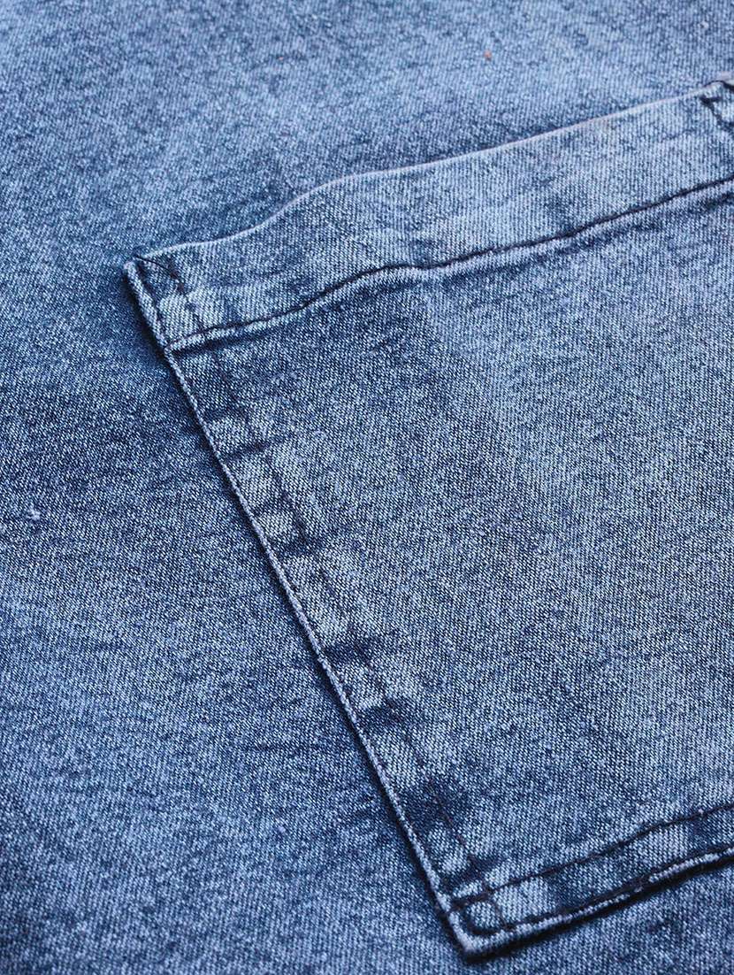 women solid long sleeve denim jacket - 22072825 -  Standard Image - 5