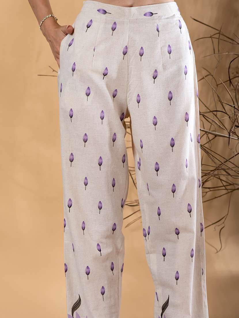 women floral printed sleeveless kurta pant set - 22072868 -  Standard Image - 5