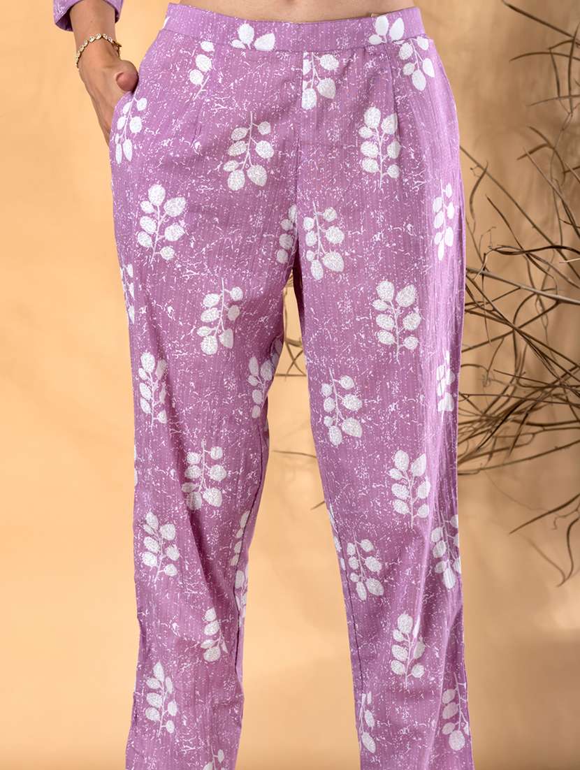 women printed three quarter sleeve kurta pant set - 22072877 -  Standard Image - 5