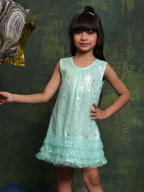 girls sequined sleeveless a-line dress - 22072909 - Standard Image - 0